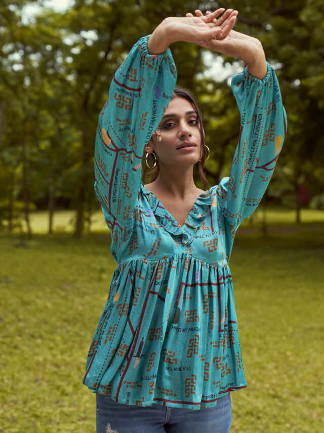 Venice brick printed top