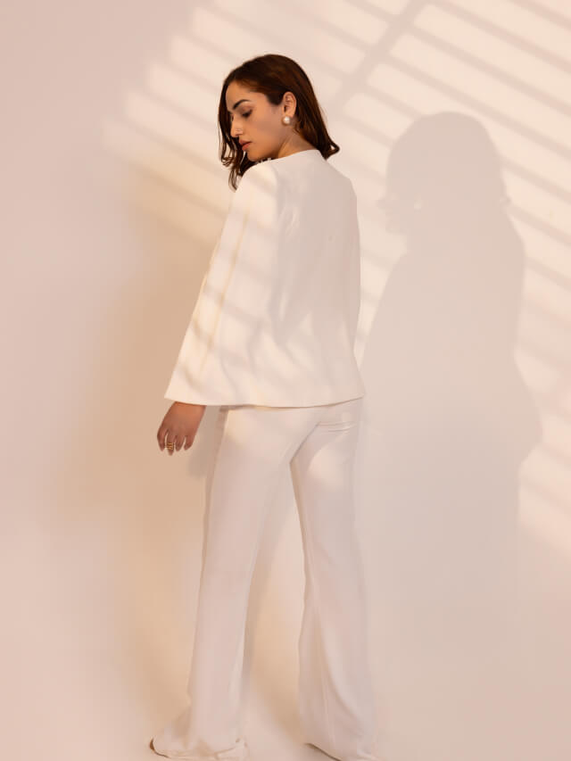Lucy white blazer co-ord