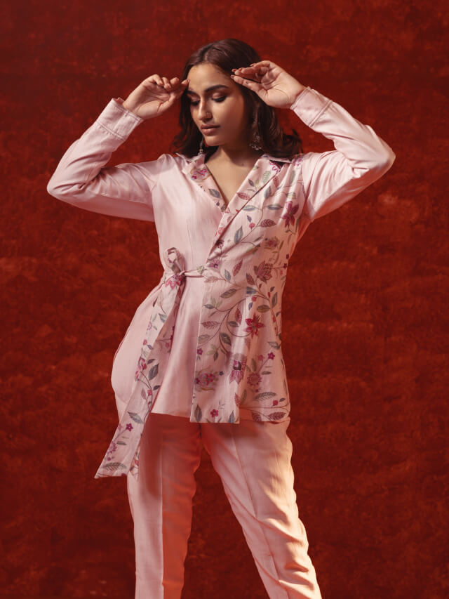 Pink Blazer Co-ord Set