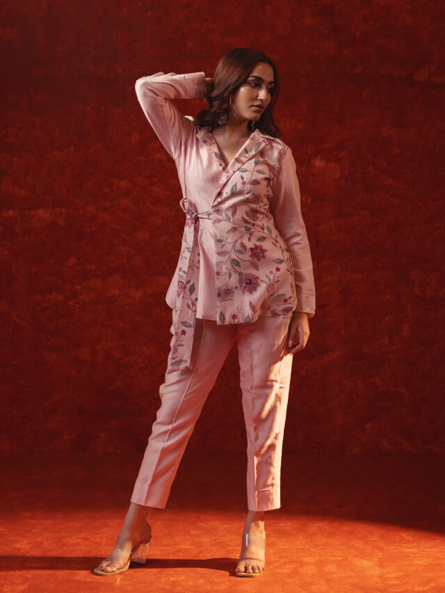 Pink Blazer Co-ord Set