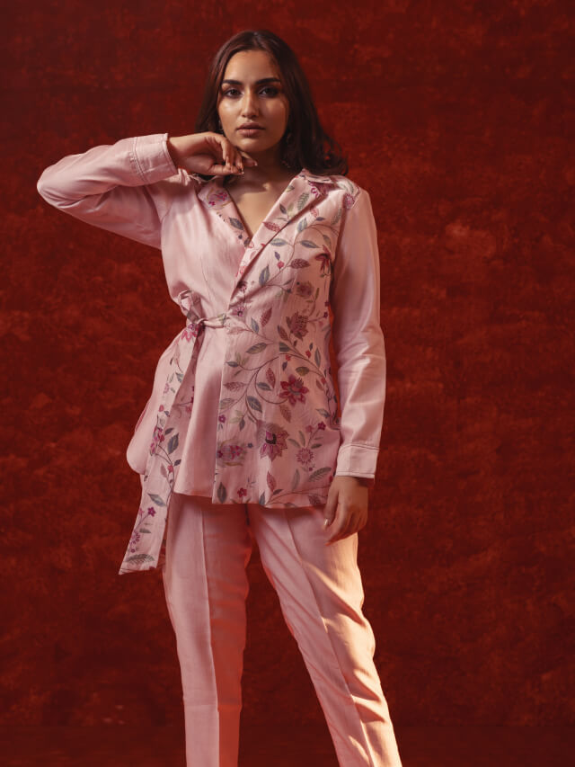 Pink Blazer Co-ord Set