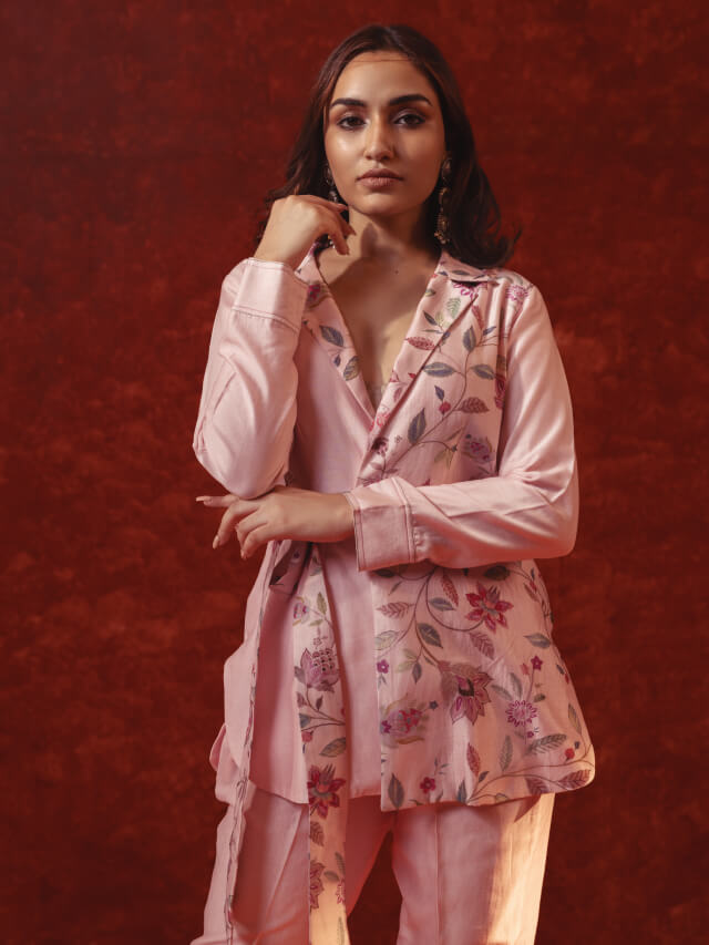 Pink Blazer Co-ord Set