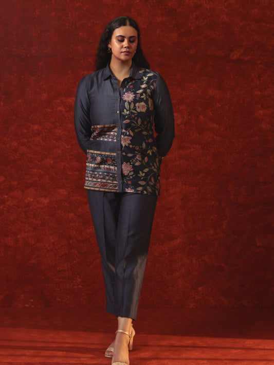Blue Print-o -print Co-ord Set