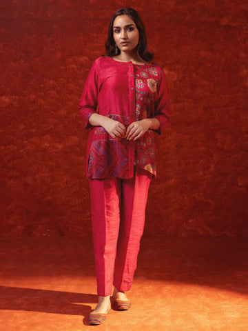 Viva Magenta Print- O Print Co-ord Set