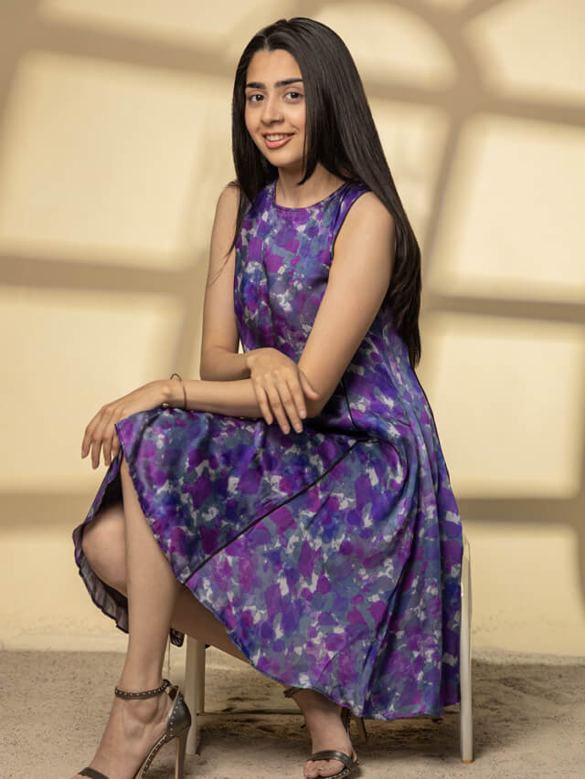 Orchid umbrella dress