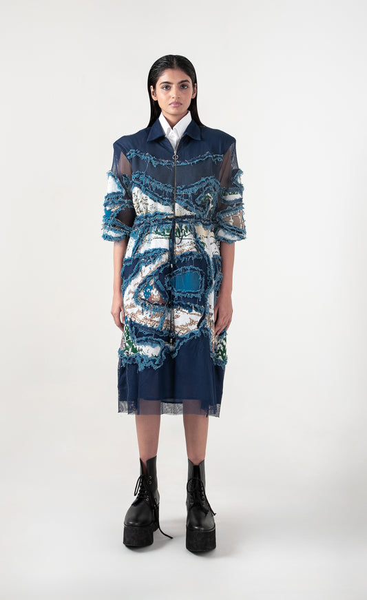 Broken Wave  Deconstructed Short Dress