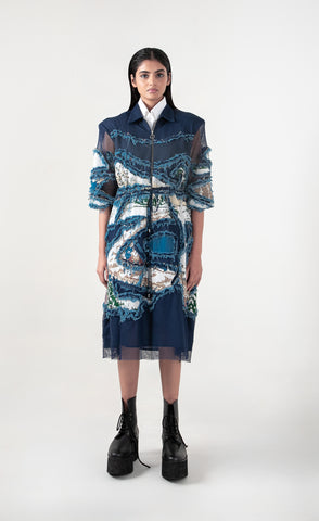 Broken Wave  Deconstructed Short Dress