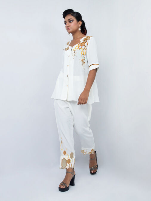 Honeycomb Triangle Neck Co-ord Set