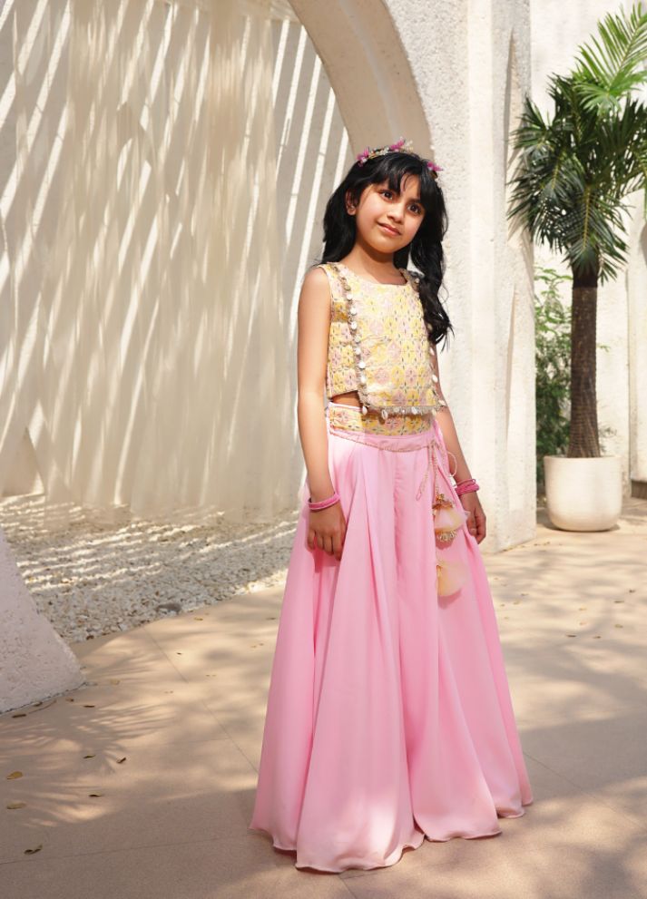Embroidered Top with Plazzo