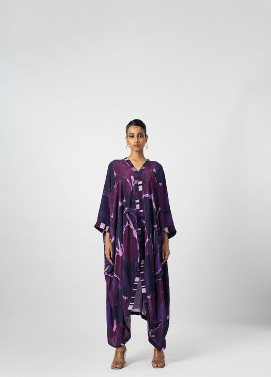 Stripe Collared Kaftan
