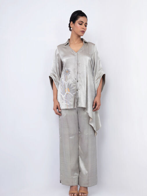 Composite Shirt With Bias Panel