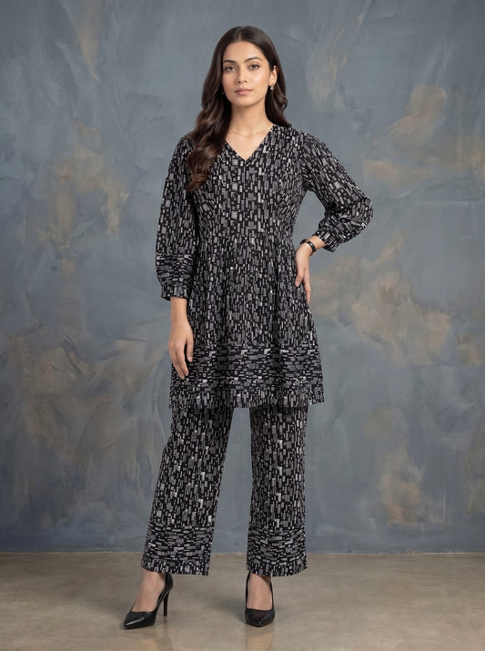 Black 3Q Sleeve Co-Ord