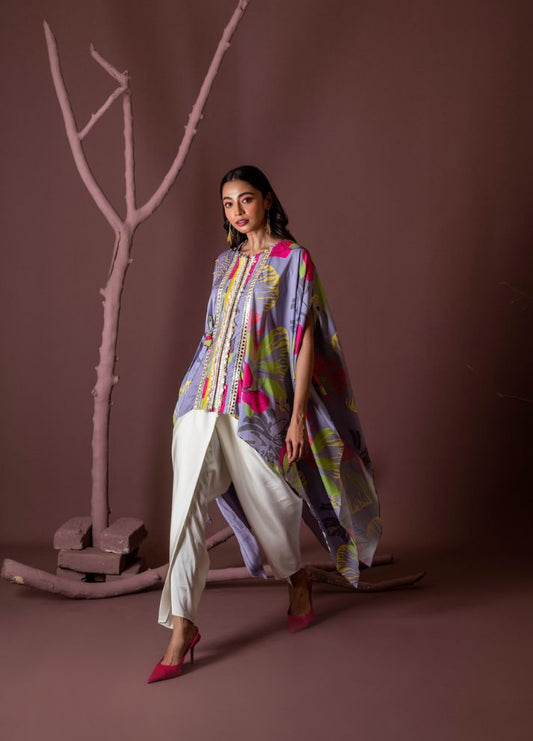 Wisteria Lilac Kaftaan & Dhoti Set