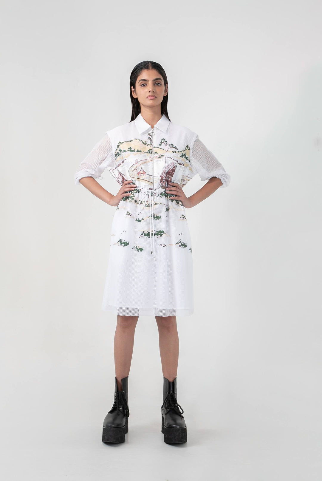 crest mini dress Crest embroidered short dress – The Outfit Club