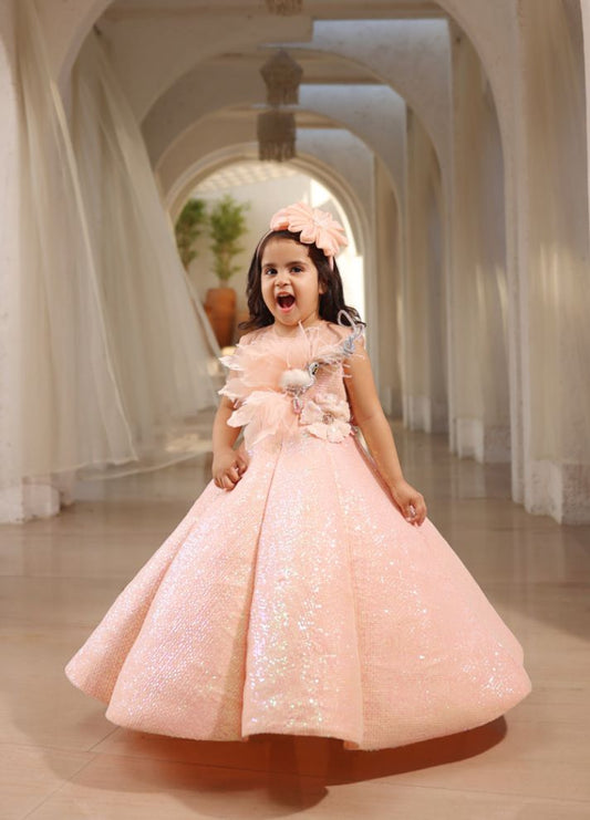 Sequence Embroidery Gown