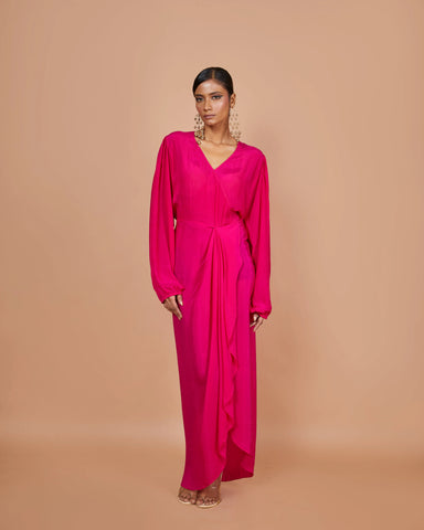 Claire Pink High-Slit Dress