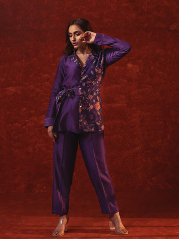 Purple Blazer Co-ord Set