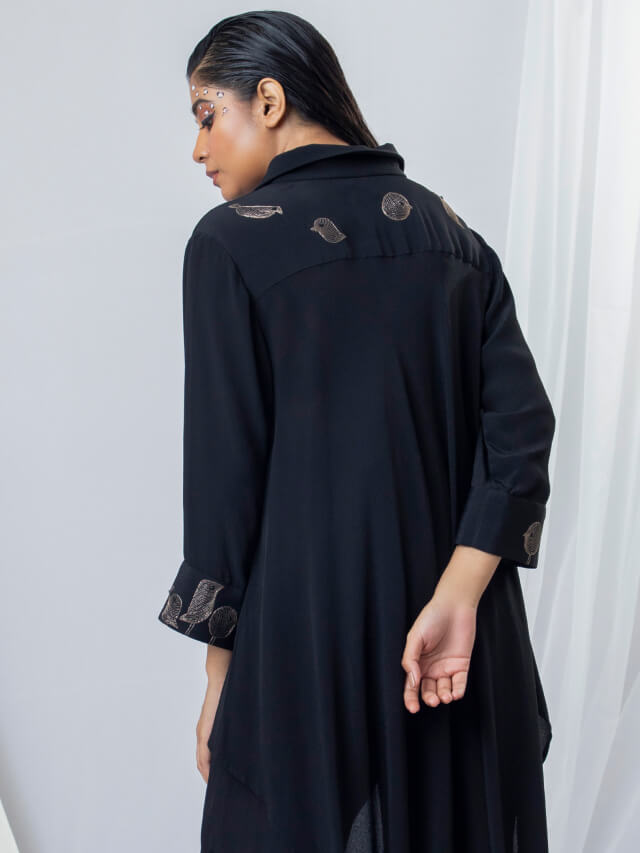 Placement Embroidery Bias Cut Co-ord Set