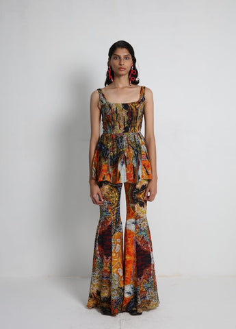 Flared Top with Flared Pants