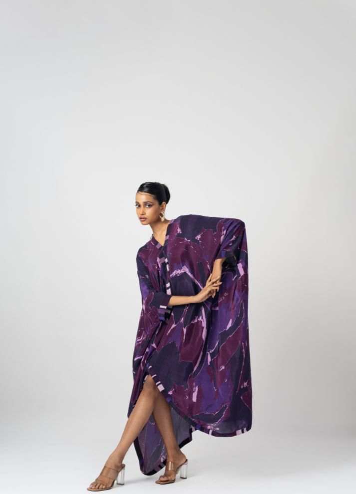 Stripe Collared Kaftan