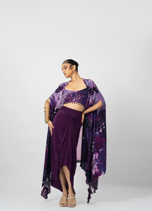 Cape Skirt Set