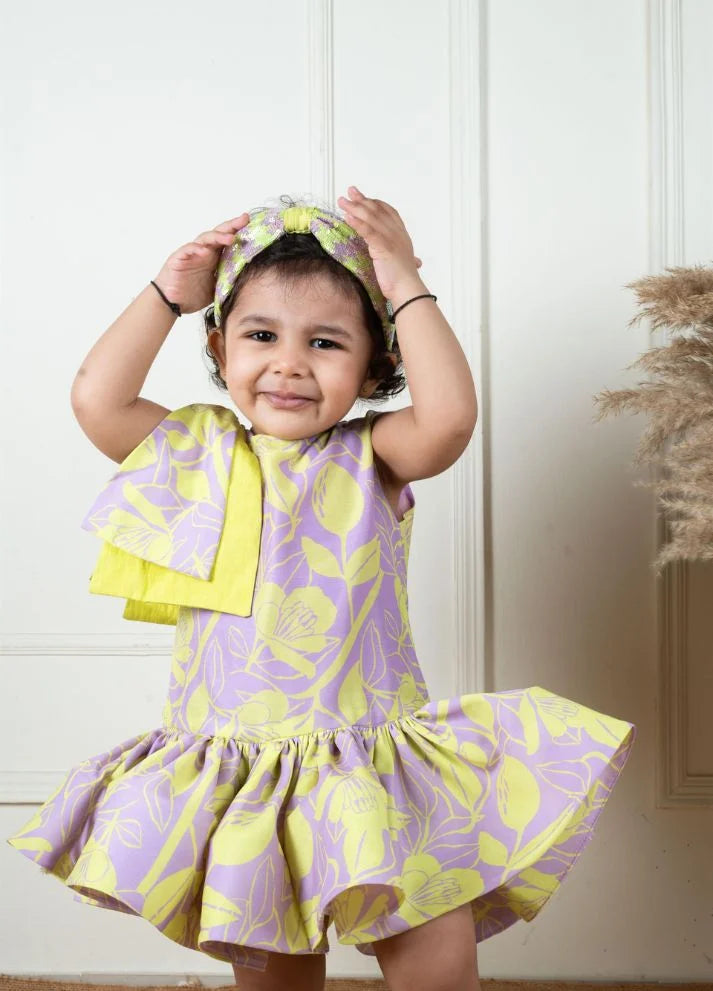 Lilac green ruffle