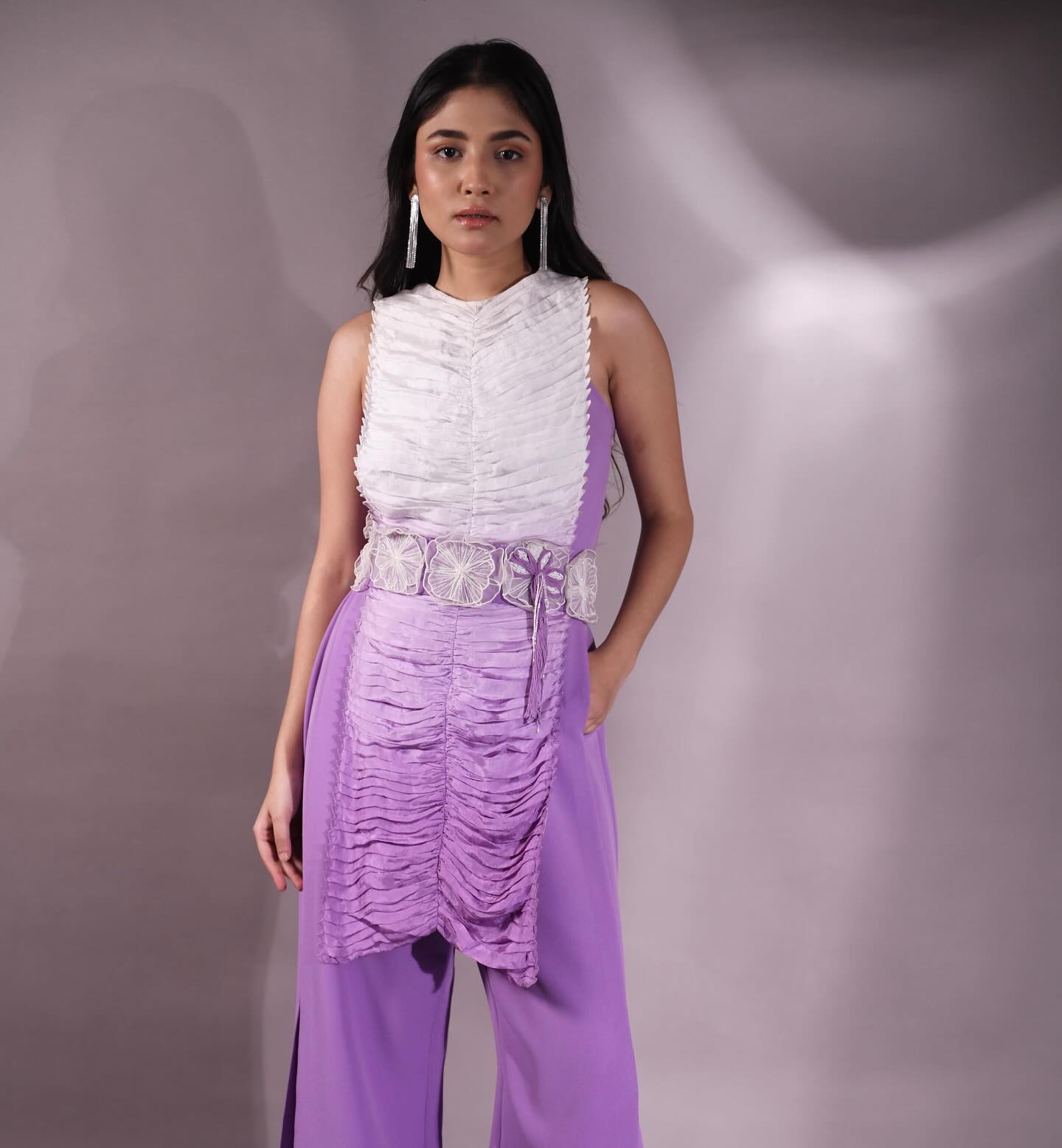 Coalesce jumpsuit with belt
