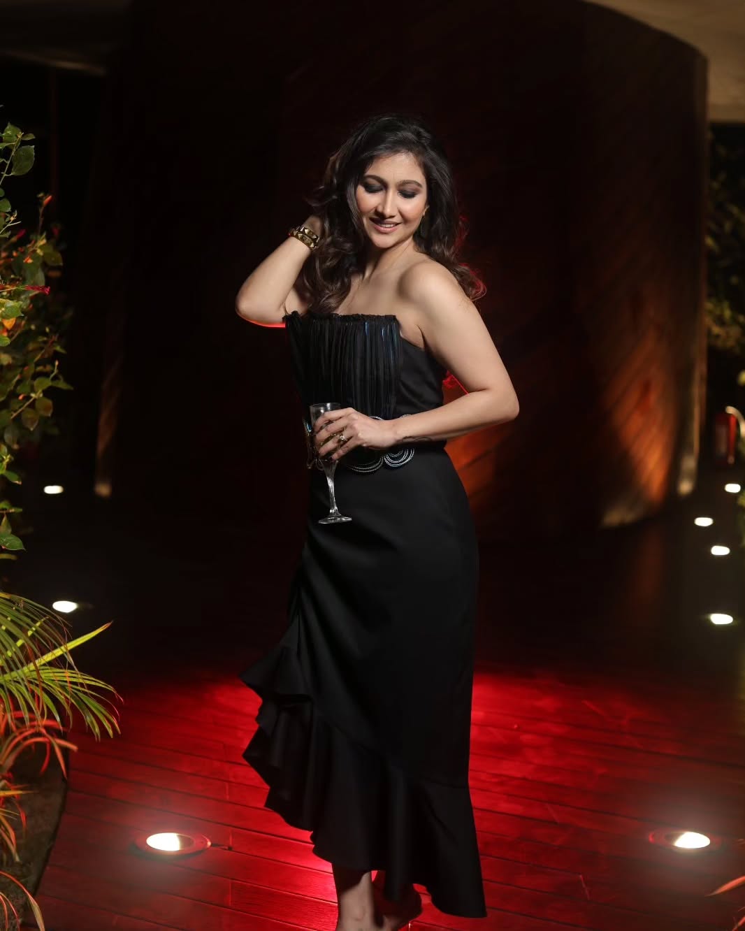 Flaming core high and low dress