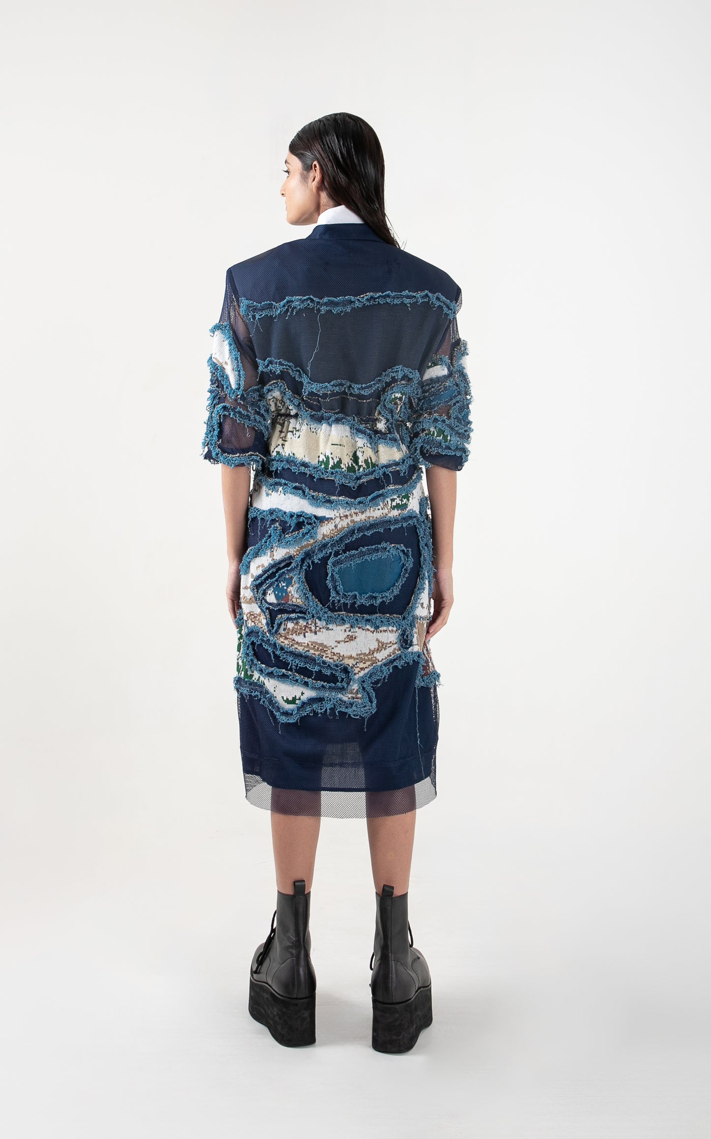 Broken Wave  Deconstructed Short Dress