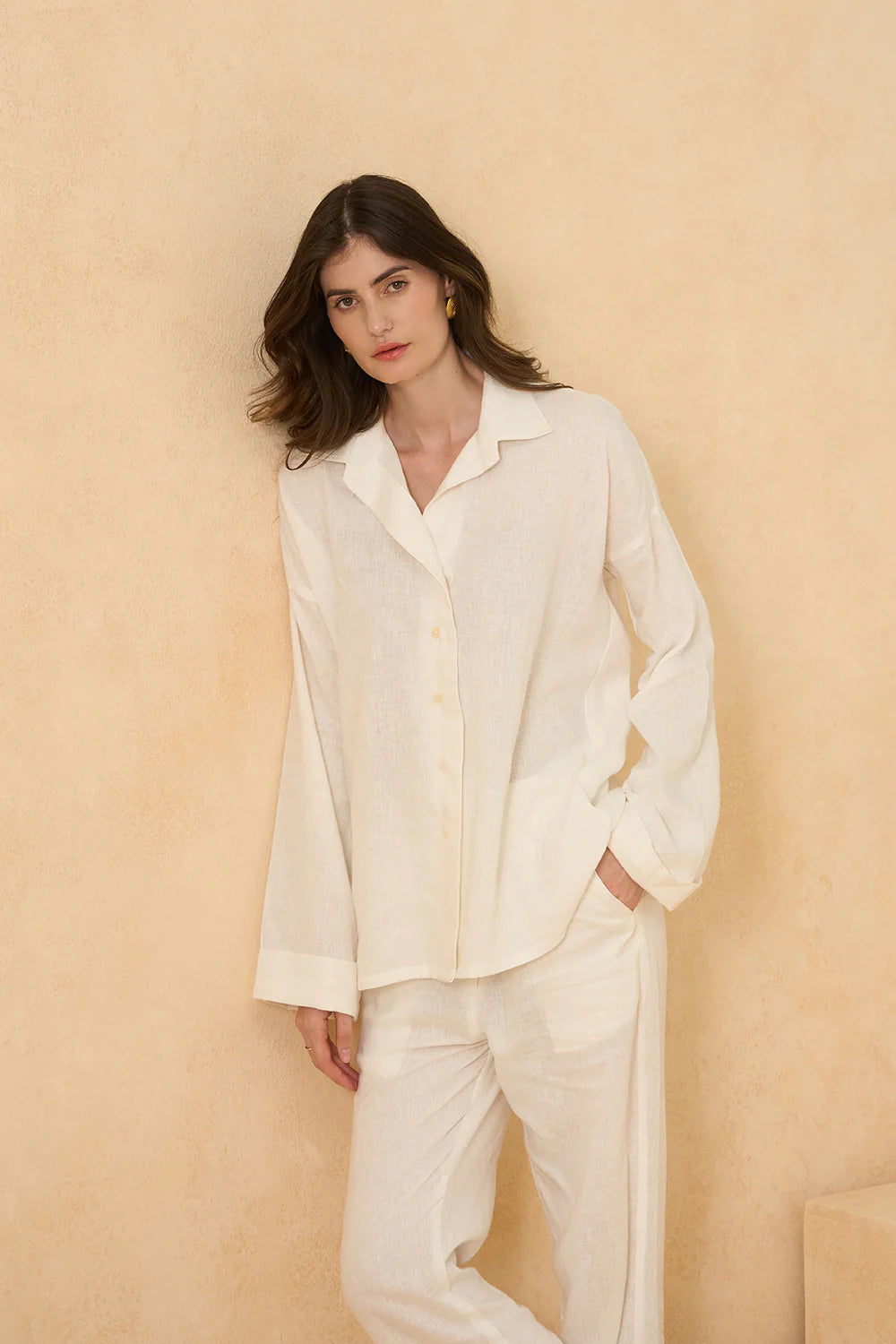 Coconut Veil Pure Linen Shirt
