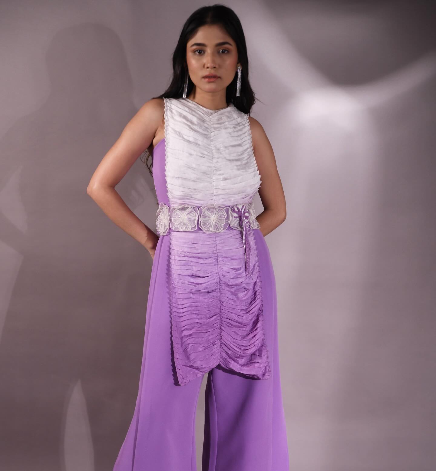 Coalesce jumpsuit with belt