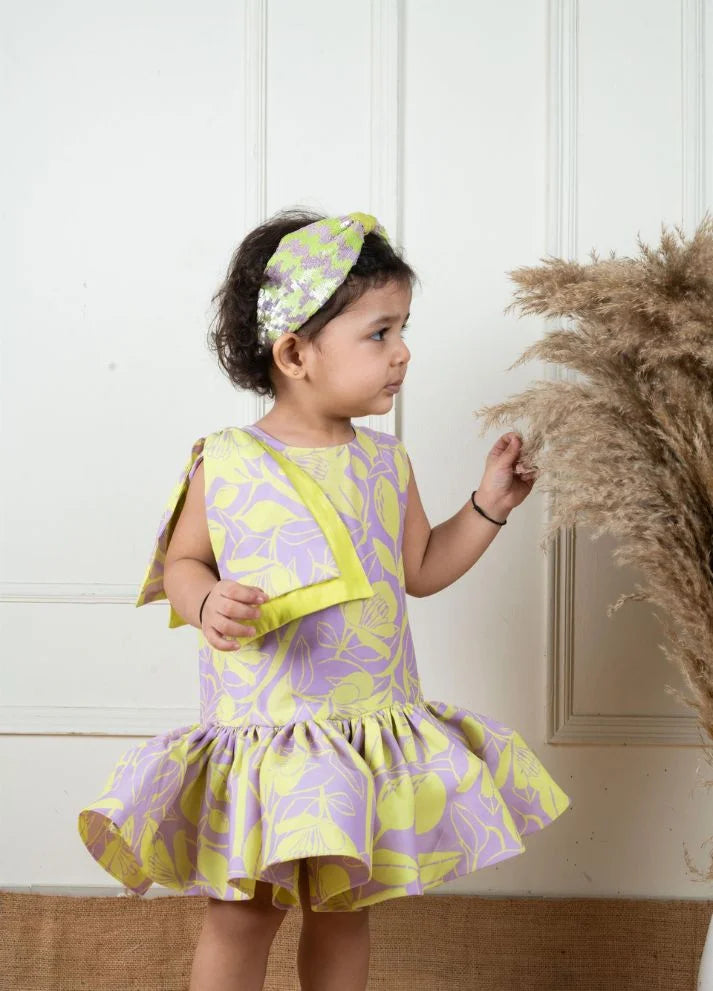 Lilac green ruffle