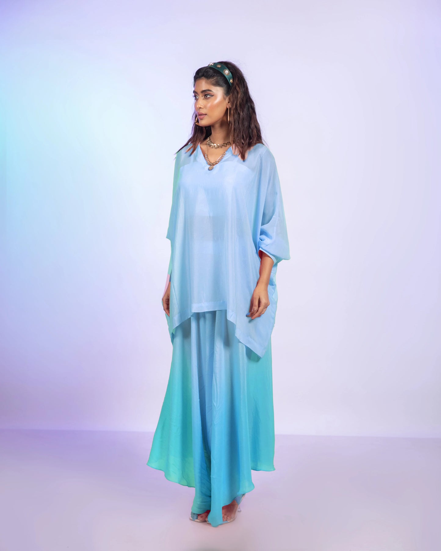 Snowflake Ombre Draped Pant Set