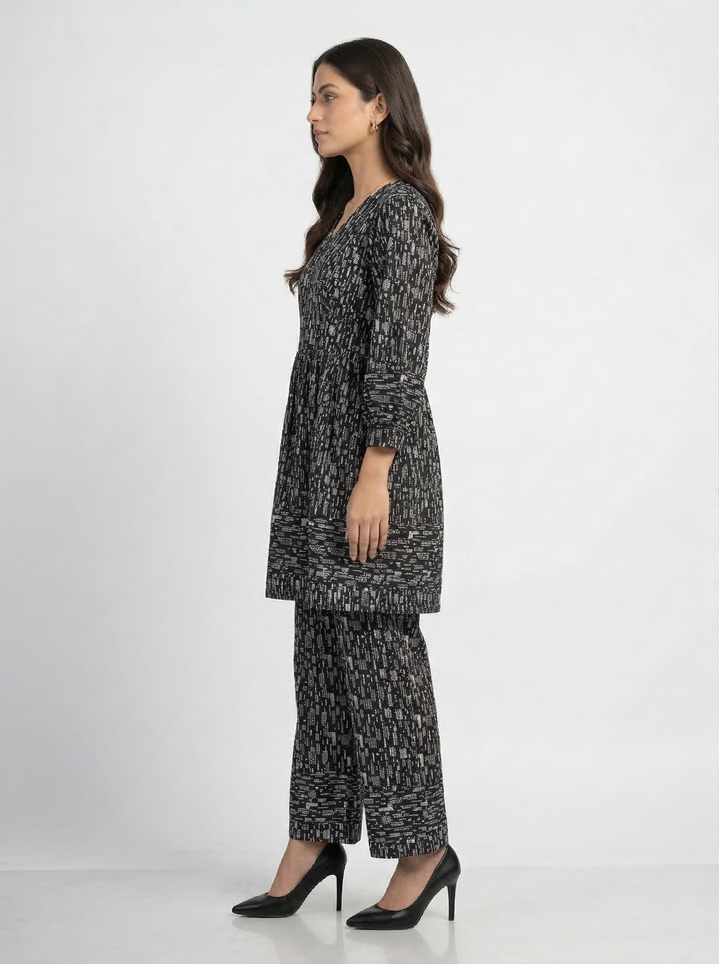 Black 3Q Sleeve Co-Ord