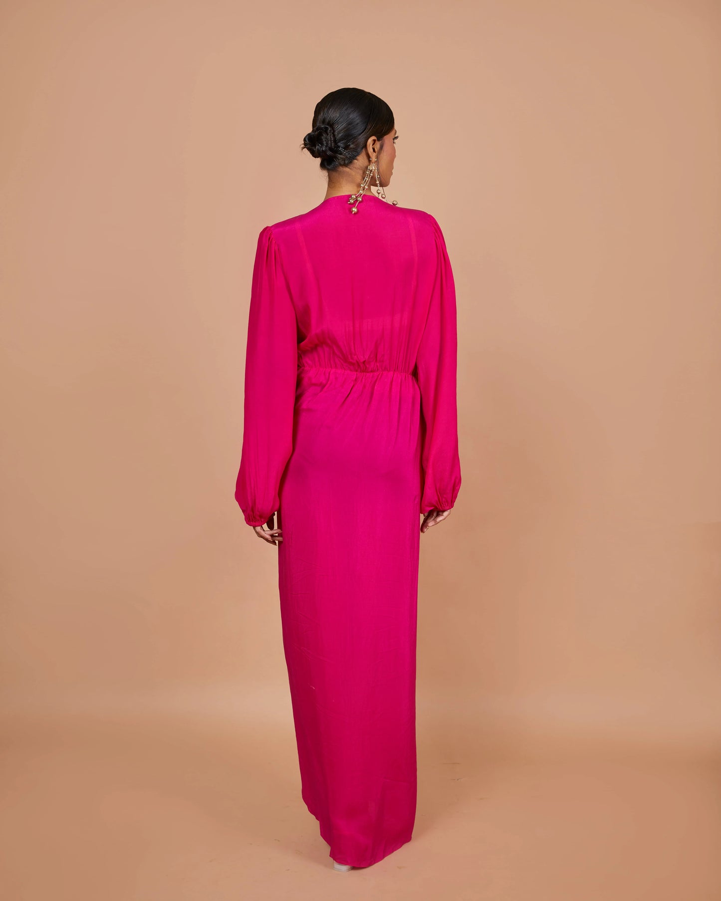 Claire Pink High-Slit Dress