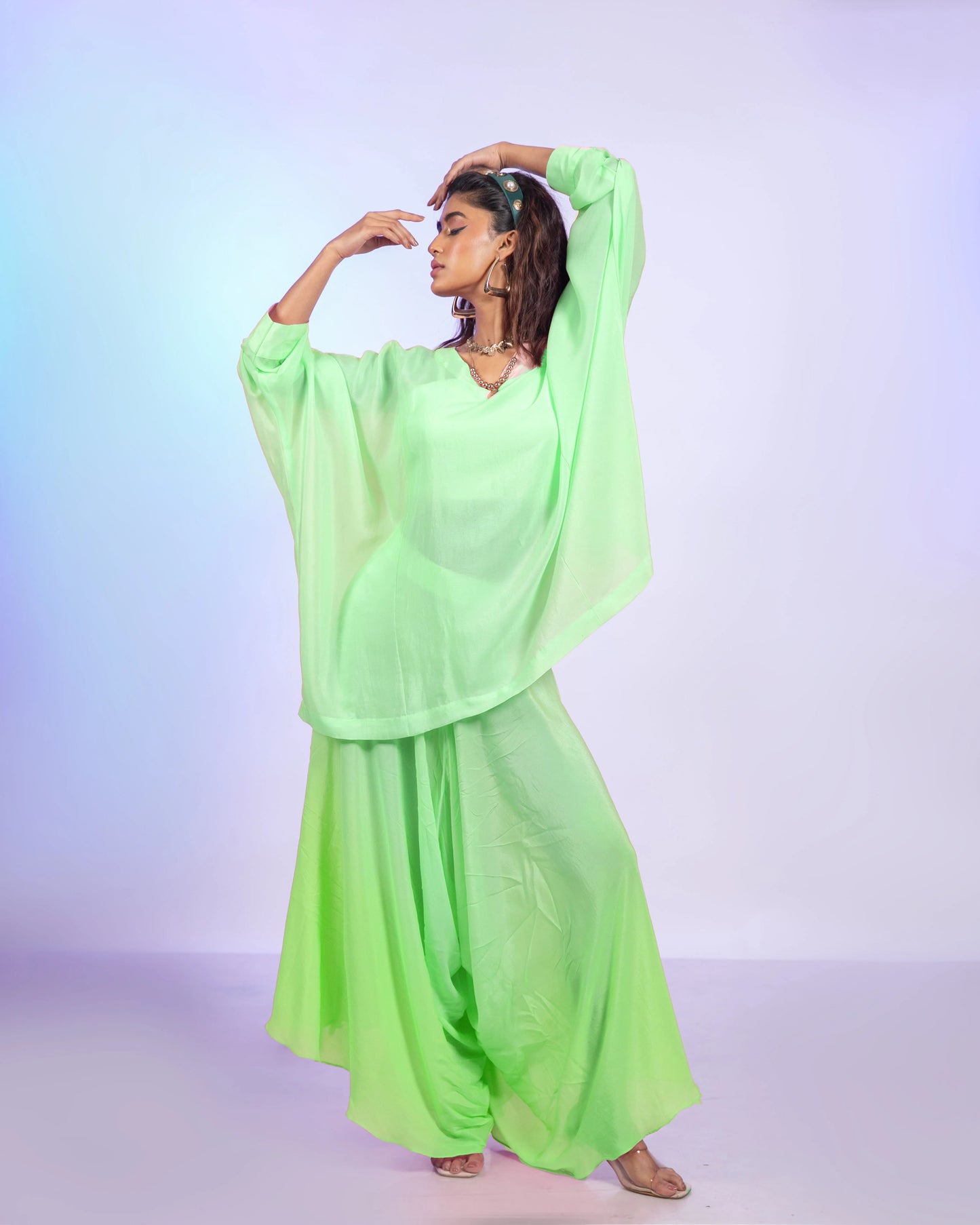 Citrus Zest Draped Pant Set