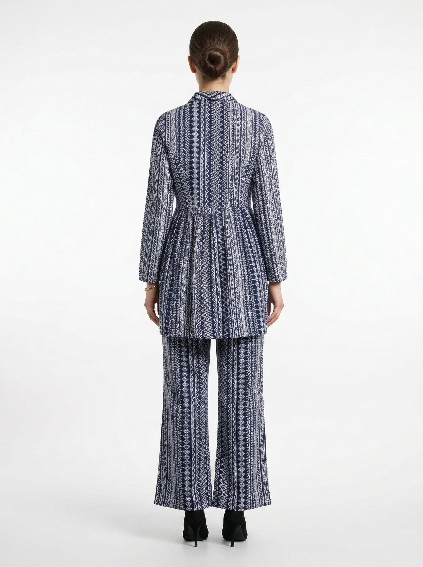 Blue Jacket Full Sleeve Co-ord