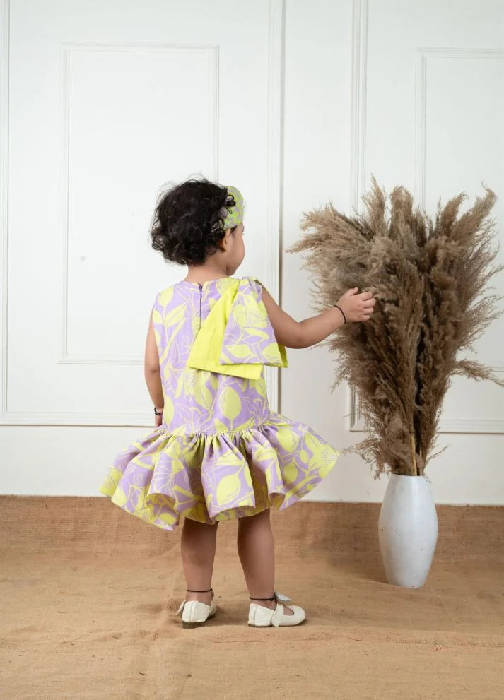 Lilac green ruffle