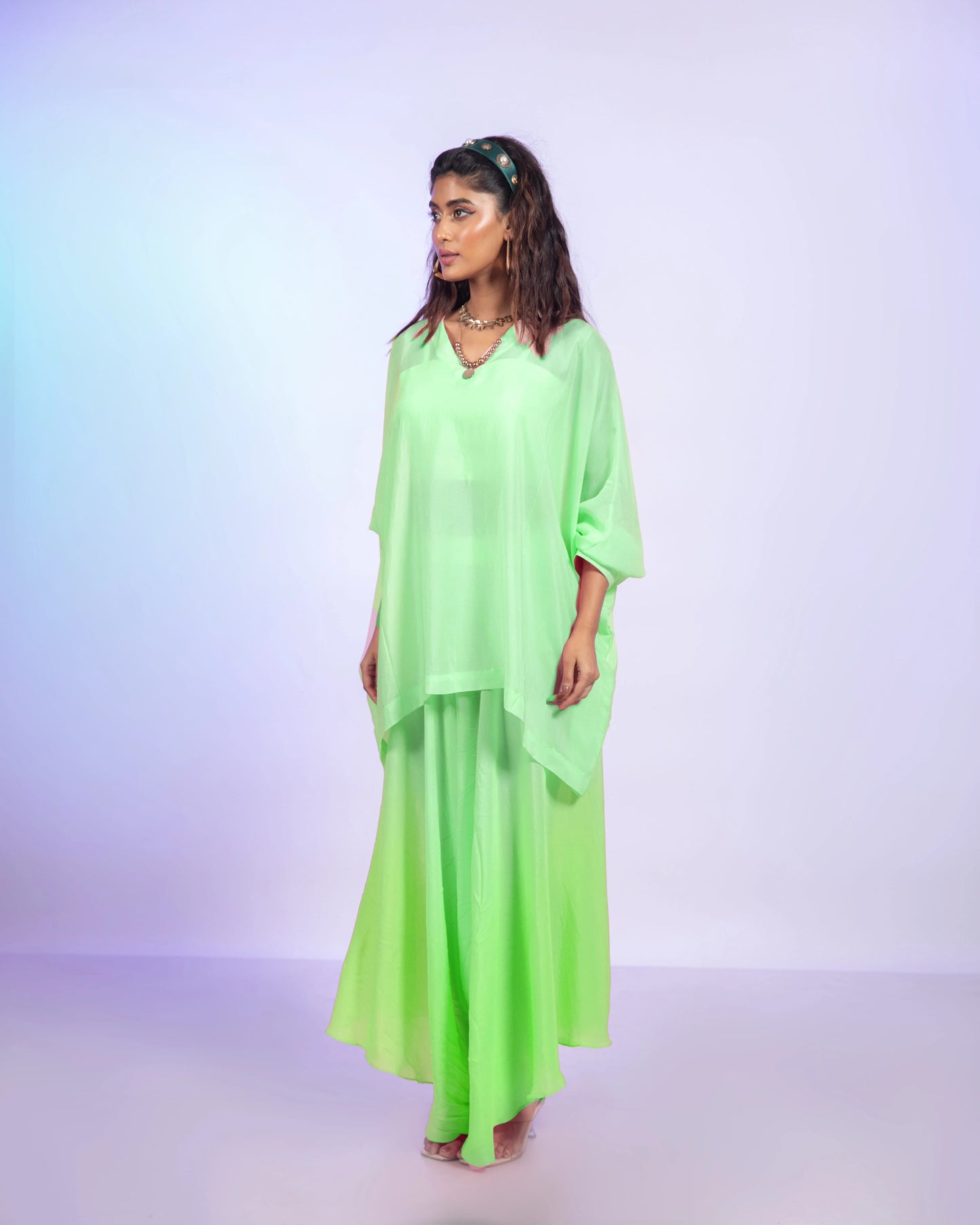 Citrus Zest Draped Pant Set