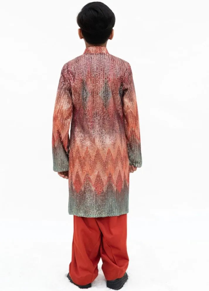 Sequence Embroidered Kurta with Salwar