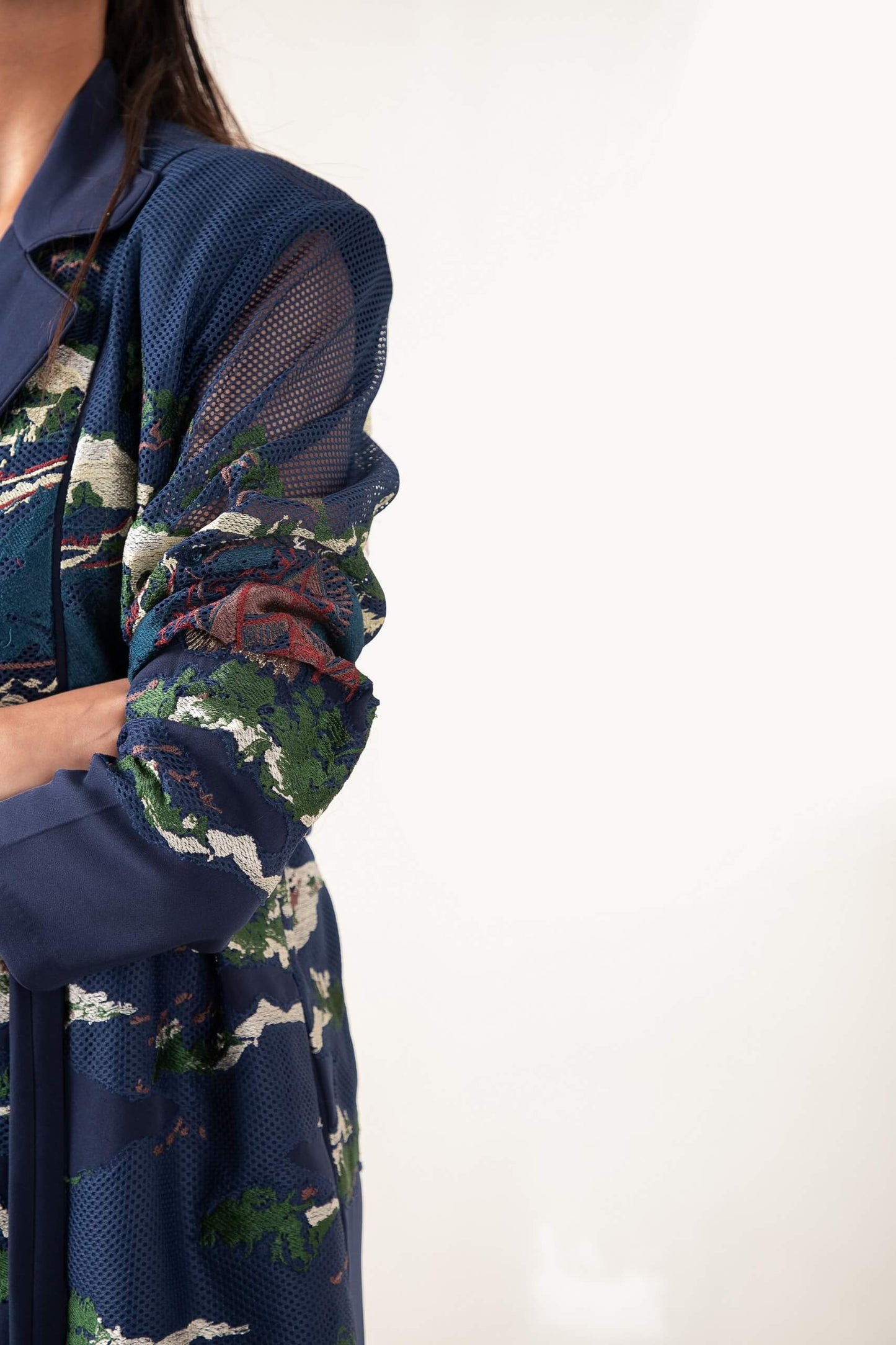 Crest applique blazer Dress