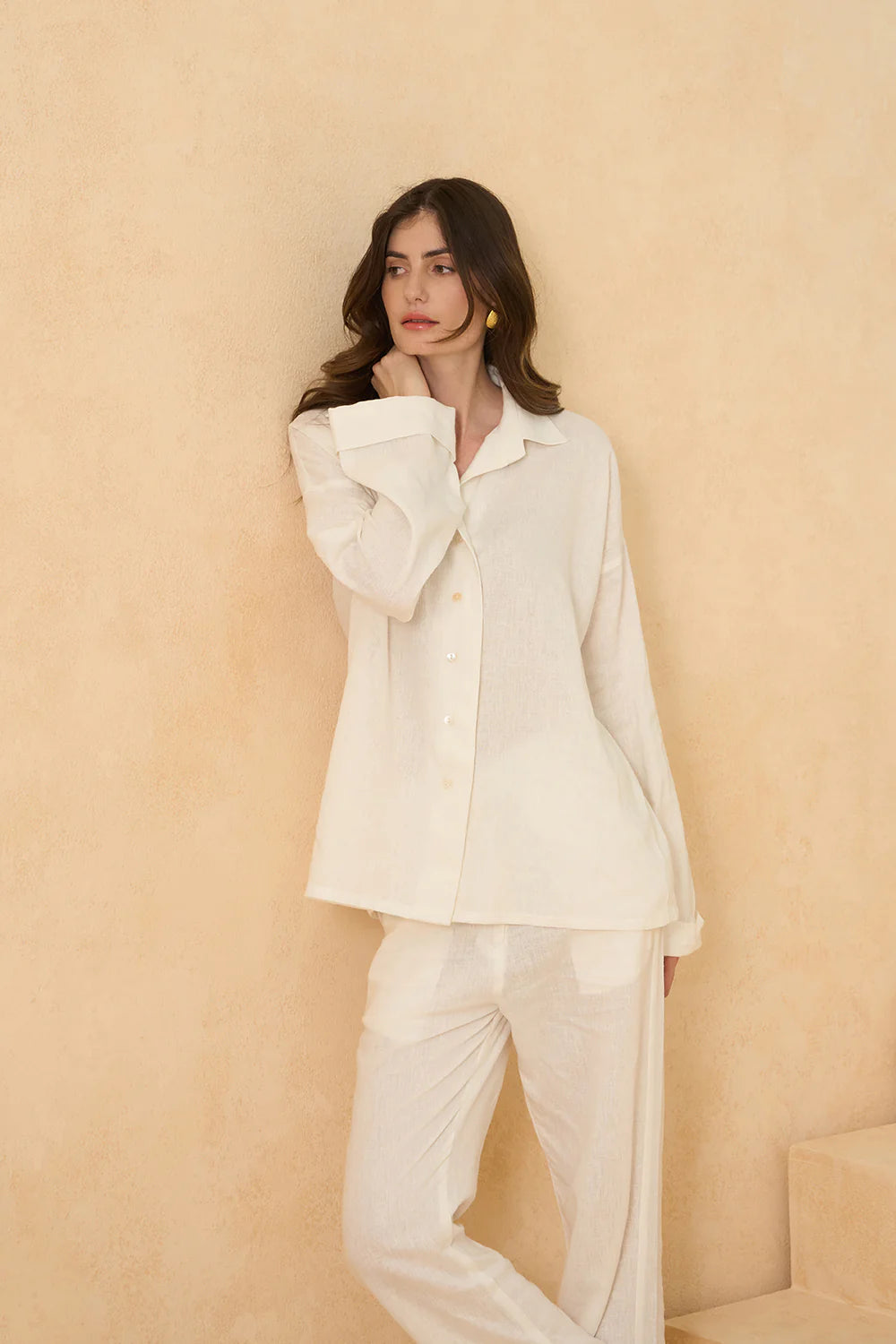 Coconut Veil Pure Linen Shirt