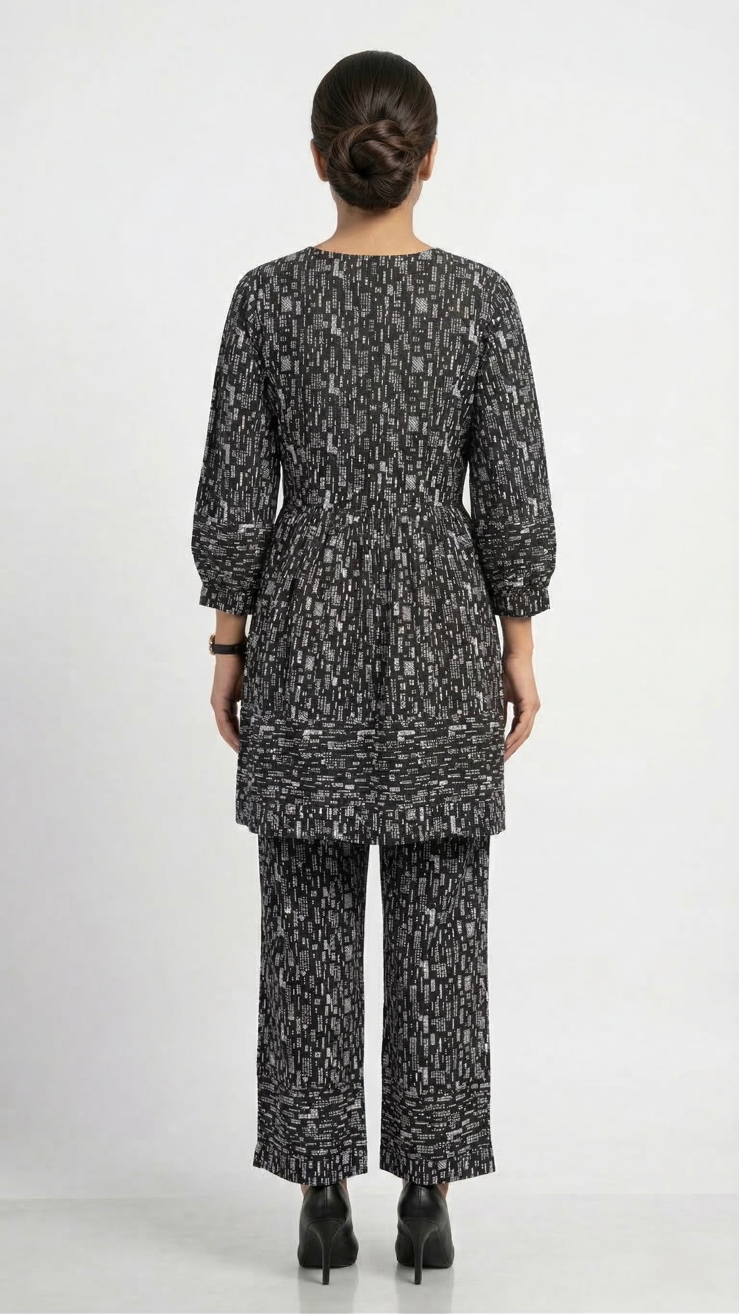 Black 3Q Sleeve Co-Ord
