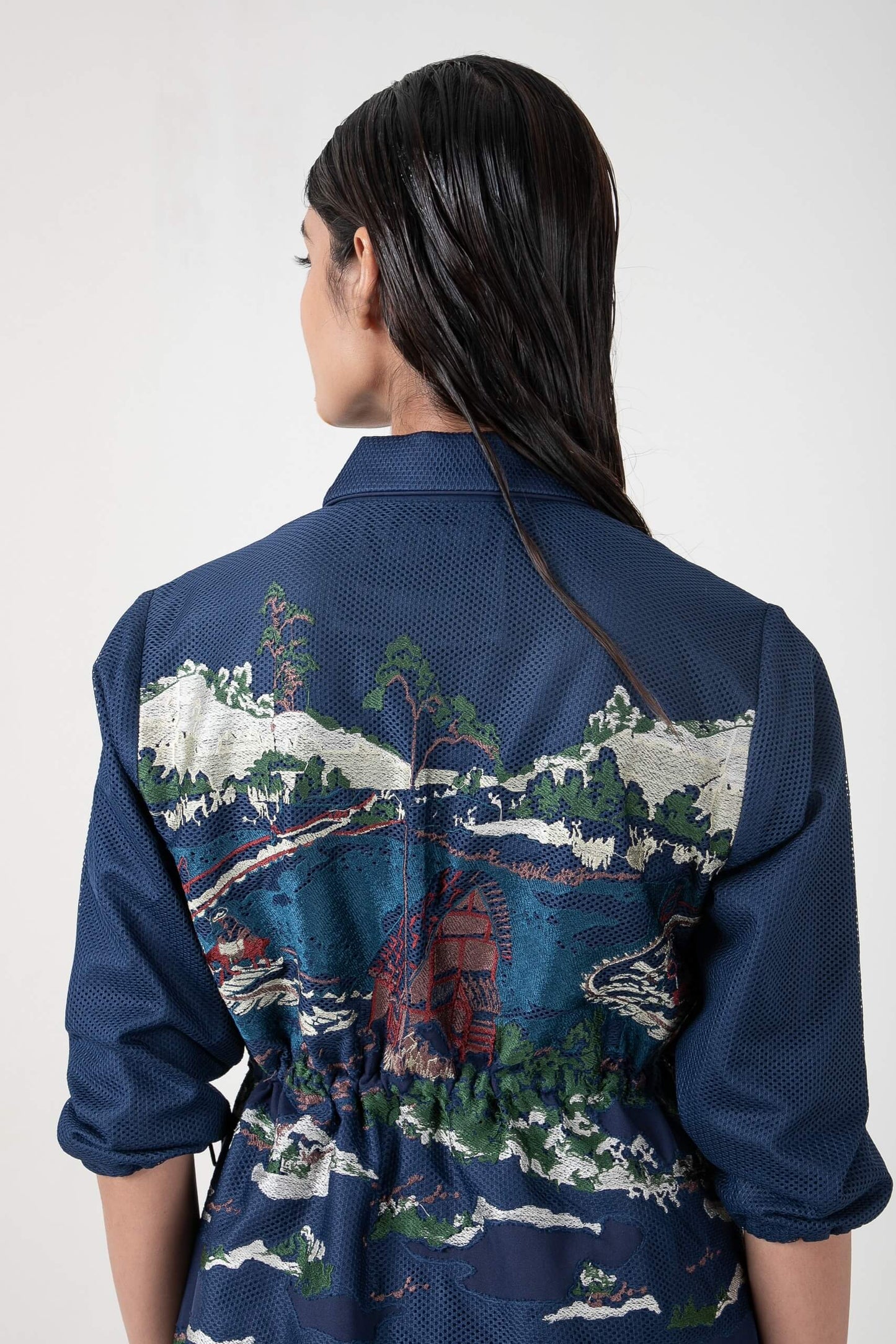 Crest Applique Short Dress