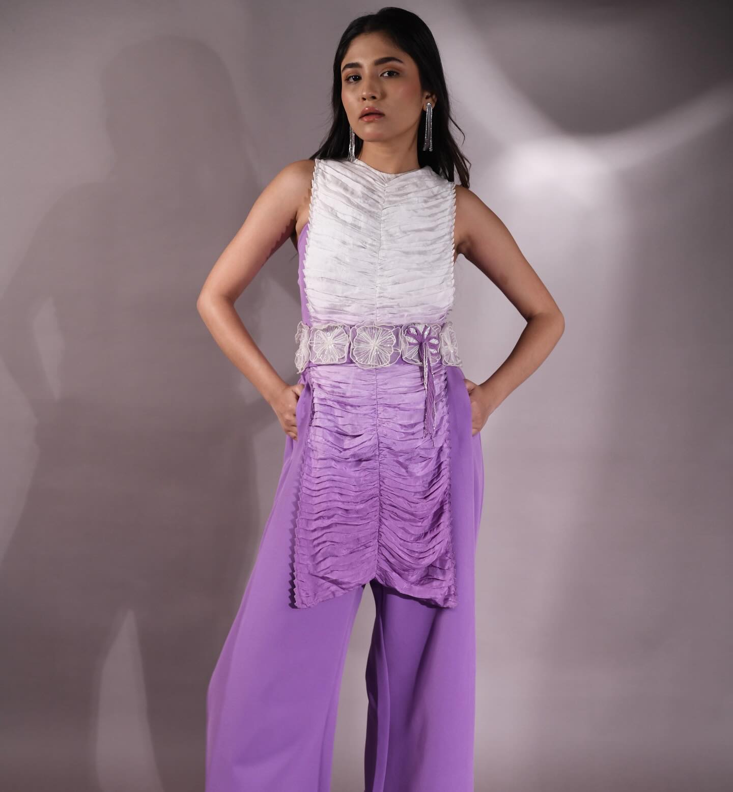 Coalesce jumpsuit with belt