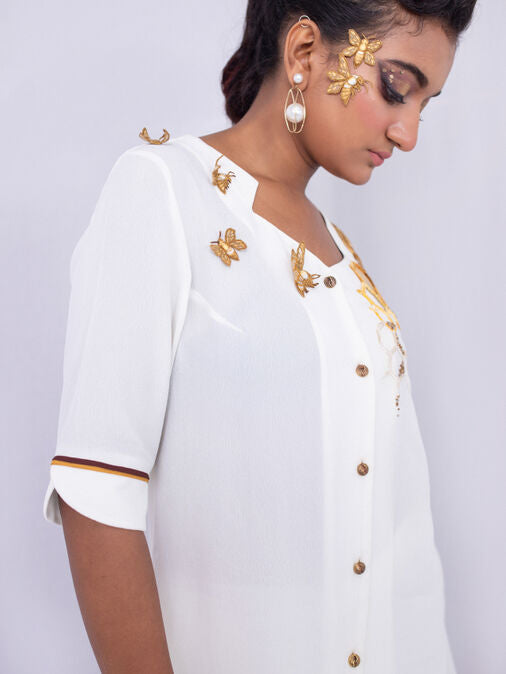 Honeycomb Triangle Neck Co-ord Set