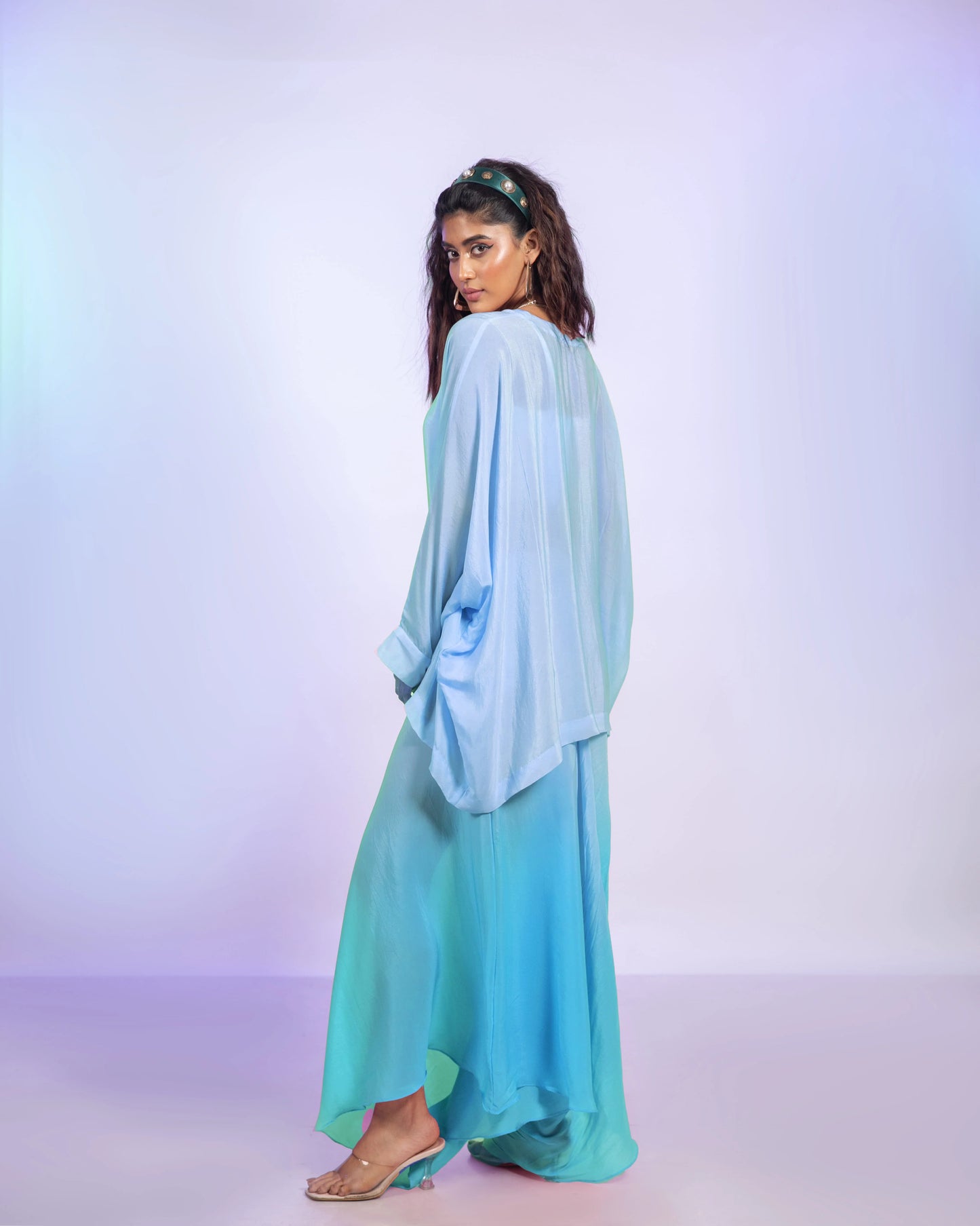 Snowflake Ombre Draped Pant Set