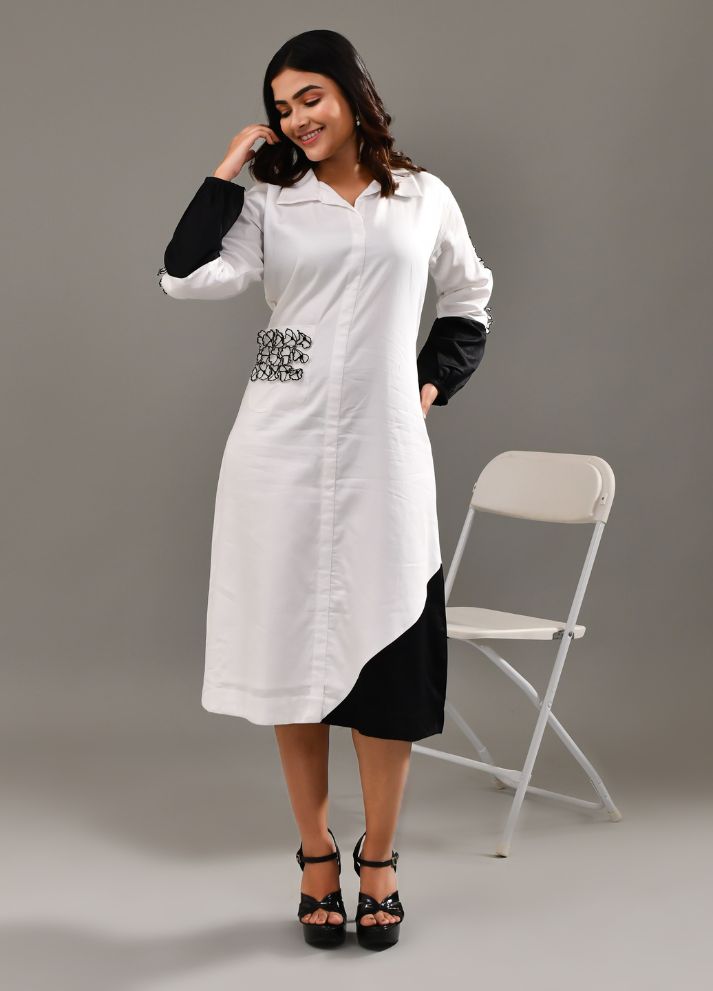 Monotone Bouquet Dress