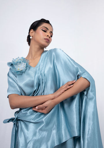 a line dress with shrug Moonrise Shrug In Black With Hood  Frock Tales