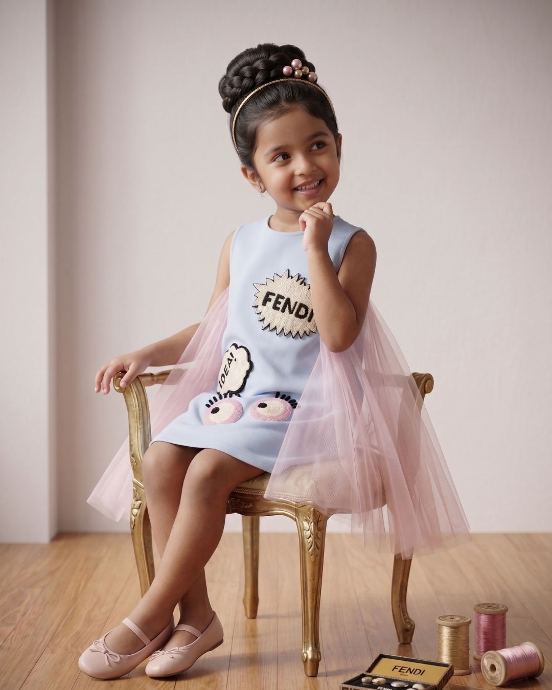 A Line Embroidered Dress